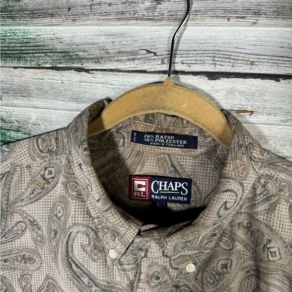 Vintage Chaps Ralph Lauren Paisley Print Shirt - Picture 4 of 6